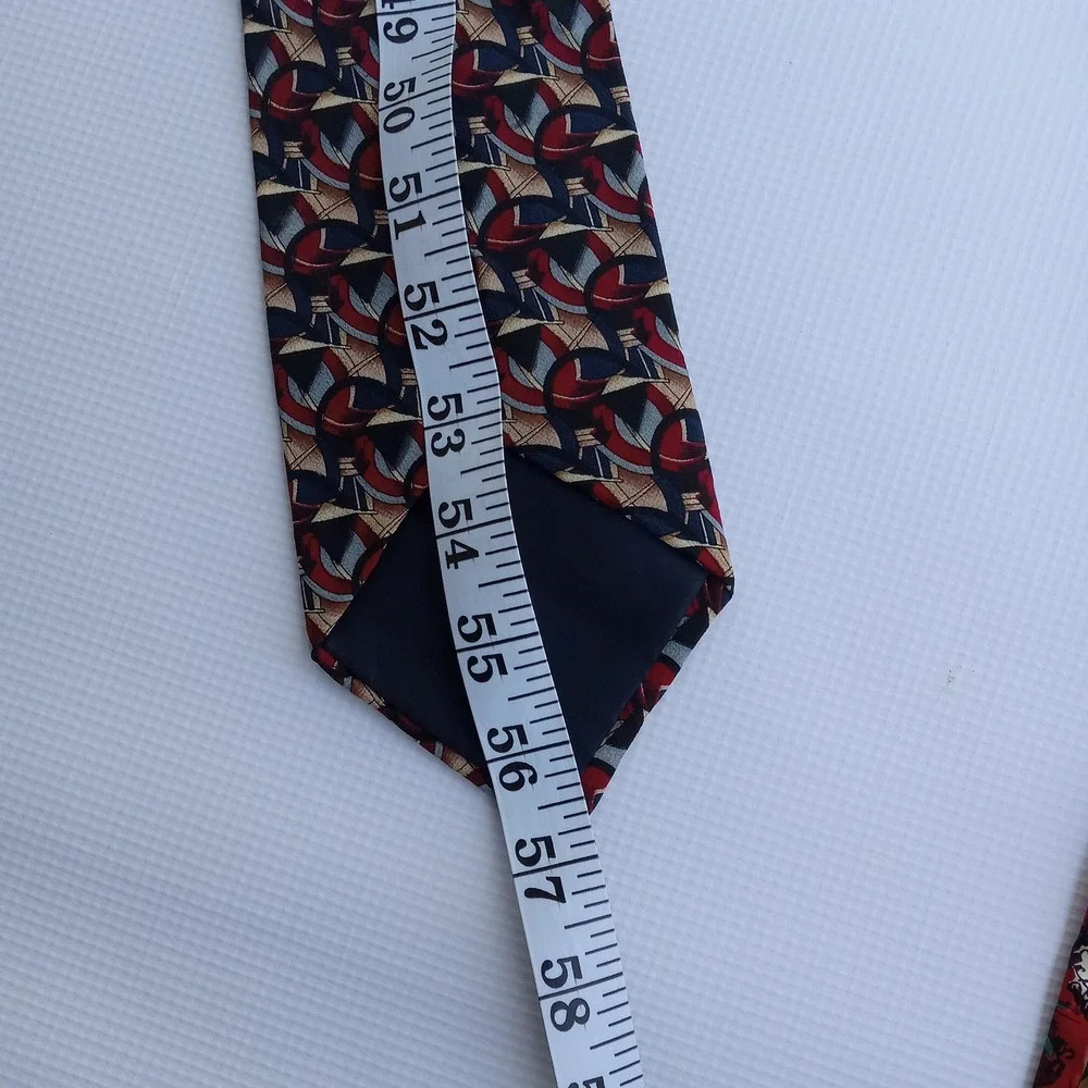 J. Garcia Jerry Garcia Vintage‎ Geometric Abstract Multicolor Silk Mens Tie